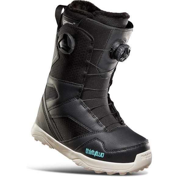 NEW THIRTYTWO WOMEN'S STW DOUBLE BOA SNOWBOARD BOOTS - BLACK 9 - Picture 1 of 3